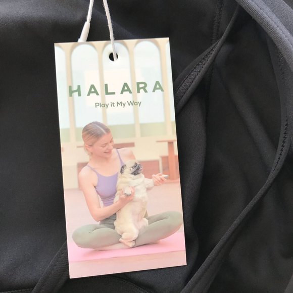 NWOT - HALARA Lace Up Back Ruched Sides Bodycon Active Dress Built-In Bra - M - Picture 10 of 11